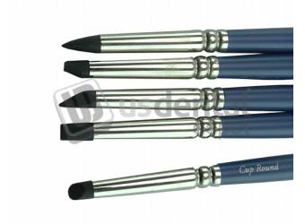 ECCO Flexi-Tips Set of 5 BLACK Small for Resins ( Silicone composite Instrument ) Kit Flexi Tips Set of 5 (composite Instrument ) Kit ( make easy to work on oclussal anatomy - non sticky - pre-formed anatomical angles - good for labs # F 541-1