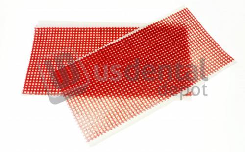 Wax mesh RED Square shape 6x3in x 10 sheets - RED color - for chrome cobalt frame #710-000 - #710-000