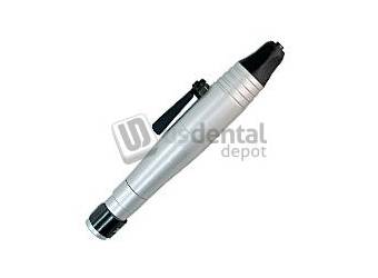 H20 Handpiece for hanging motor - Quick Change bur release use only with 0.032in - 2.35mm - burs - std hp burs - has plastic molded front grip with Taper   sides for easy handling- pre lubricated ball bearings that donint need extra lubrication
