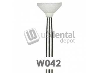 BESQUAL W042 WHITE Mounted HP Points Invereted Cone large I-6 - 10pk for porcelain and porcelain alloys-