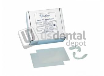 PRO-FORM  Retainer Material, 5x5in  .030 Super CLEAR,pkg of 25. Stiff but CLEAR - #9615025