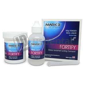 MARK 3 - Fortify Glass Ionomer Luting Cement 100gm. Powder & 60ml. Liquid - #100-5360