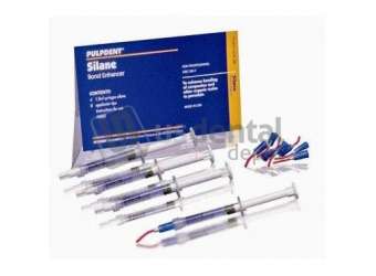 PULPDENT Silane Bond Enhancer Kit: 4 x 1.2 ml Syringes Silane and 8 Applicator Tips - #SIL