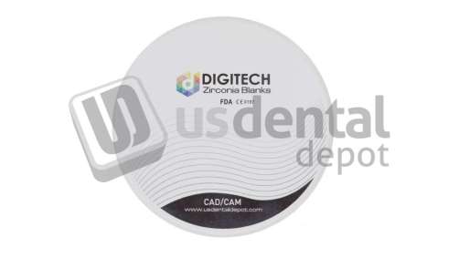 DIGITECH - HS MONO Dental Zirconia discs    98.5mm ( 98mm ) x 14mm - 1 p/box - #HS 98.5mm   14