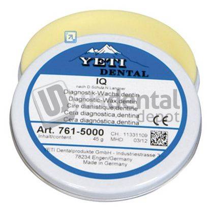 YETI IQ Diagnostic Wax Dentin 70gr #Art 761-5000