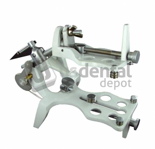 ECCO - Galletti type Articulator - WHITE - Aluminum made and Sateinless steel working parts - Stone Free articulator -