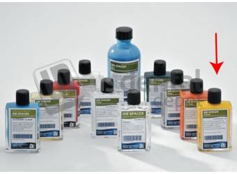 ADS Die Spacer Kit - Standard - 1oz ADS Die Spacer + 1oz Thinner - YELLOW # D750-1  - Creating the exact spacing before wax-up is essentail - Produce controlled relief of dies & consistent film thickness - Die spacer provides excellent uniform seating of the restorations - Heat resistant - lies fast - Easy on your eyes - One even coat provides approximately 12mircons relief - Dries in minutes