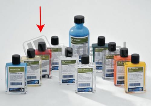 ADS Die Spacer Kit - Standard - 1oz ADS Die Spacer + 1oz Thinner - red- # D750-1-RD  - Creating the exact spacing before wax-up is essentail - Produce controlled relief of dies & consistent film thickness - Die spacer provides excellent uniform seating of the restorations - Heat resistant - lies fast - Easy on your eyes - One even coat provides approximately 12mircons relief - Dries in minutes