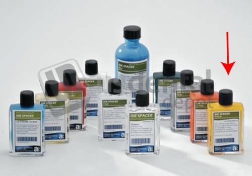 ADS Die Spacer Refill Without Brush Cap - YELLOW 1qt Creating the exact spacing before wax up is essential - Produce controlled relief of dies and consistent film thickness - Die spacer provides excellent uniform seating of the restorations - Heat Resistant - Lies fast - Easy on your eyes - One even coat providess approximately 12 microns relief - Dries in minutes