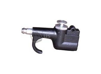 #217 HANDLER Push Button Blow Gun -3.5in x 1.62in x 0.81in - ( blow-off nozzle ) Metal nickel plated blow gun activated by depressing lever located on top of gun - Connects to standard 1/4in NPT air line - Weight 1lb