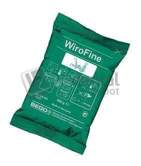 BEGO Wirofine Rapid Fire - 50x400gr - Partial denture Investment Material -(B#54386 ) 50 piece 400 g bags Dimensions of box - 16x11x9in weight 40lbs --