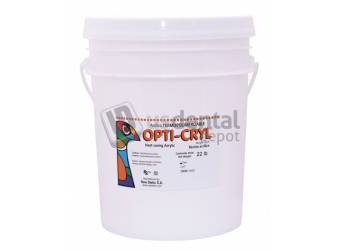 OPTI-CRYL Heat Curing Acrylic Resin 22lb/10kg Shade: Dark PINK Veined Powder Only