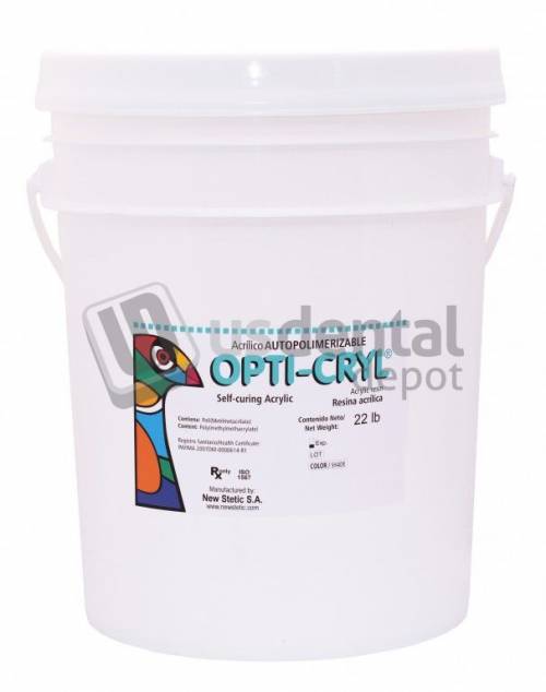 OPTI-CRYL Self Curing Acrylic Resin 22Lb/10Kg Shade: Dark PINK Veined Powder Only