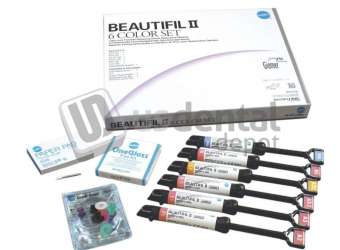 SHOFU BEAUTIFIL II 6 Color Tip Set-120 tips - #1776 light cure composite Tip