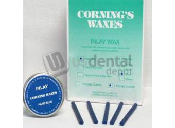CORNING Inlay Wax Hard BLUE 1lb/box - Sticks: 0.25in round x 4.5 in. ( mfg #106 )