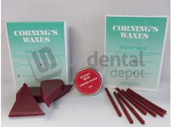 CORNING Inlay Wax RED Sticks 1lb/bx: 0.25in round x 4.5in. Exelent Carve ability ( mfg #125 )