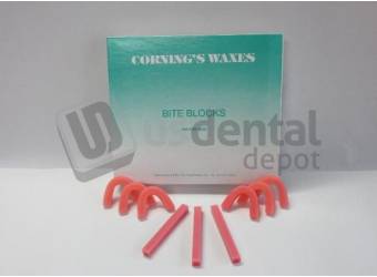 CORNING Wax Bite Sticks PINK 100 unit per box - ( mfg #066 ) Firmer than U-shaped bite Blocks #068 / #066