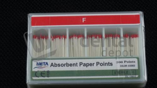 META  Absorbent Paper Points Color Coded Spill Proof #FINE - 200pk #107645