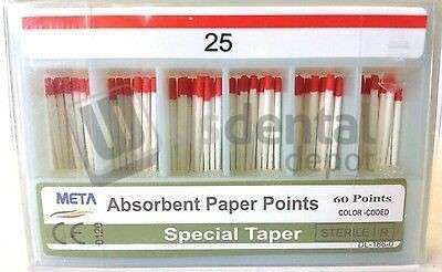 META Absorbent Paper Points .04 Taper Spill Proof #25-60pk #RR-107664 #1204-025