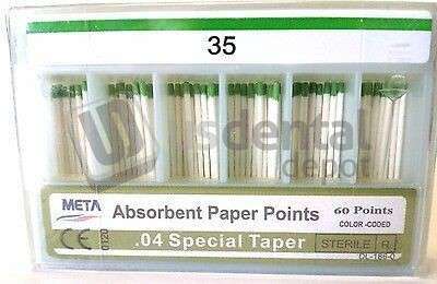 META Absorbent Paper Points .04 Taper Spill Proof #35- 60pk #RR-107666 / #1204-035