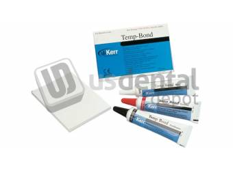 KERR TEMP-BOND  Original Tube ( Eugenol ) Mfg #00370 & 61086 Contains: 1 Tube Base (50 g)- 1 Tube Accelerator (15 g) and 1 Mixing Pad. #E430-29675