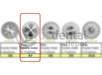 META  1 Unmounted Perforated Diamond Disc Flex Double Saw #7 - ( 0.17mm x 22mm ) ( 0.006in x 0.008in ) - ( M#- 10907 ) #10907