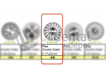 META  1 Unmounted Perforated Diamond Disc Flex Double Slant Slot #8 - ( 0.17mm x 22mm ) ( 0.006in x 0.008in ) ( M#- 10908 ) #10908