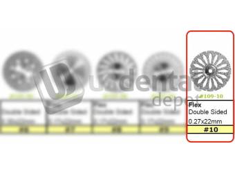 META  1 Unmounted Perforated Diamond Disc Flex Double 16 Slot #10 - ( 0.27x22mm ) - ( 0.010in x 0.008in ) ( M#- 10910 ) #10910