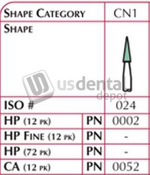 SHOFU CA DURA-GREEN Cone Cn1 12pk - #0052