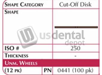 SHOFU Cutoff discs   100pk UnMounted Stones Finshing wheels - #0441