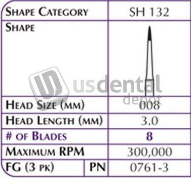 SHOFU Robot Finisher 0761-3 Multiple Blades 8 -3pk Length 3.0 Head Size 008 - #0761 3