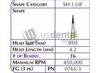 SHOFU Robot Finisher 0765-3 Multiple Blades 16 -3pk Length 4.2 Head size #10 - #0765 3