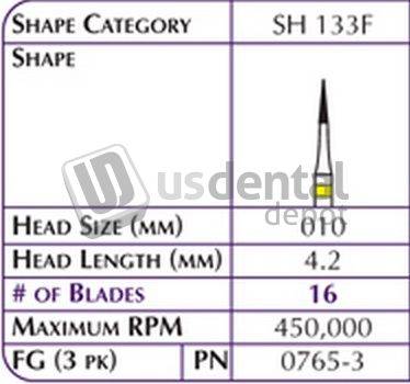 SHOFU Robot Finisher 0765-3 Multiple Blades 16 -3pk Length 4.2 Head size #10 - #0765 3