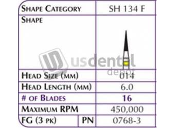 SHOFU Robot Finisher 0768-3 Multiple Blades 16 -3pk Length 6.0 Head size #14 - #0768-3