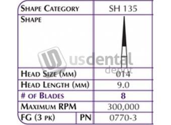 SHOFU Robot Finisher 0770-3 8 Blades-3pk Length 9.0 Head size #14 - #0770 3