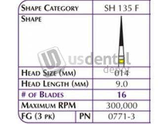 SHOFU Robot Finisher 0771-3 14 Blades-3pk Length 9.0 Head size #16