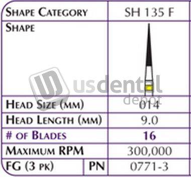 SHOFU Robot Finisher 0771-3 14 Blades-3pk Length 9.0 Head size #16