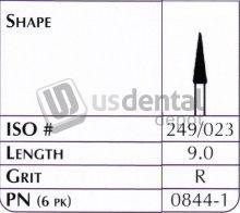 SHOFU FG Robot 0844-1 Flame Grit R Medium Length 9.0-1pk #0844-1