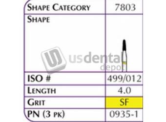 SHOFU FG Hybrid Reg - 0935-1 Diamond  Gr-it SF SUPER FINE Super Fine Length 4.0-1pk #0935-1