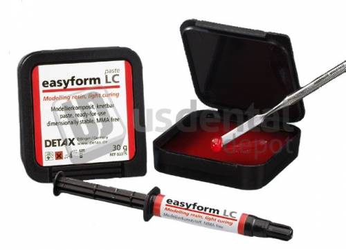 DETAX- Easyform LC gel 3 x 3gr syringe Ready for use modelling resin lightcuring ( Light cured wax ) # 03376 Standard packing paste