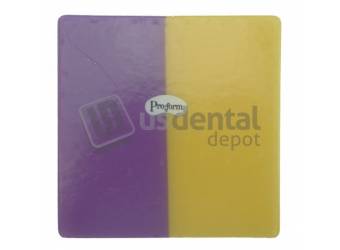PRO-FORM  DUAL-COLOR Mouthguard Laminate - Purple/YELLOW, 12/Box. 5x5in  .160in  - #9598340