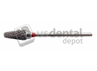 47-F  Med Cone Diamond Cut Fine RED Tungsten Carbide Burs- HP 3/32 Shank - #RD290 R194-60