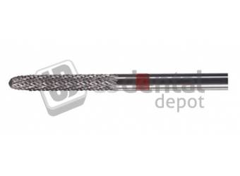 NK-4  Cylinder Round End - Diamond Cut Fine - RED Tungsten Carbide Burs - HP - 3/32 Shank - #RD260 C023FC Q023-FC