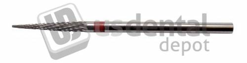 41-PF  Cone - Diamond Cut Fine - RED Tungsten Carbide Burs - HP - 3/32 Shank - #RD230 L023FC #L023FE