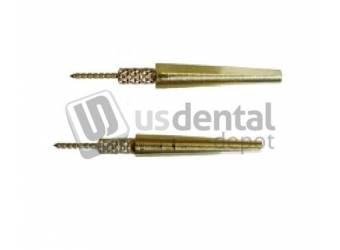 BESQUAL Spike Dowel Pins Medium Brass w/ Stick -#2 - 100 pk - #406-1000