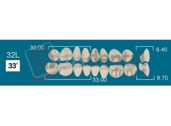 RAFAEL 32L Lower Posterior A4 (1 X 6)  Rafael 2 layers Denture Acrylic Teeth - Cross linked & Fluorescent with great abrasion resistance