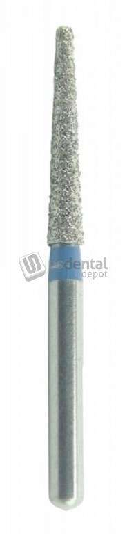 FG Diamond - 10pk burs TF-12 - 847-018M FG - Long Taper   Flat End Medium-  Blue Medium  - ( #703.8 )  #TF12 Blue Medium