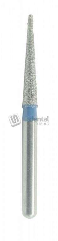 FG Diamond - 10pk burs TC-11 - 585-012M FG - Long Taper Point End Large-  Blue Medium  - ( #1314.10 )  #TC11 Blue Medium