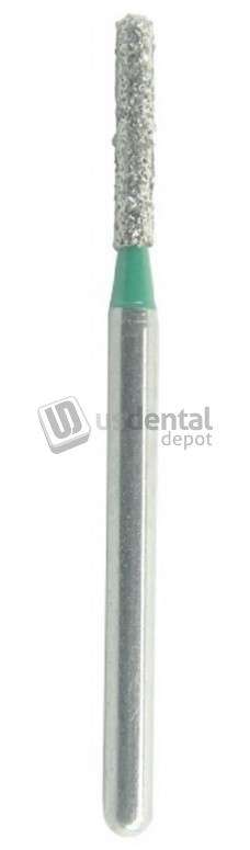 FG Diamond - 10pk burs SR-18C - 836KR-016C FG -  Short Cylinder Round End Small Coarse Grit - GREEN - ( #GW2 )  #SR18C GREEN