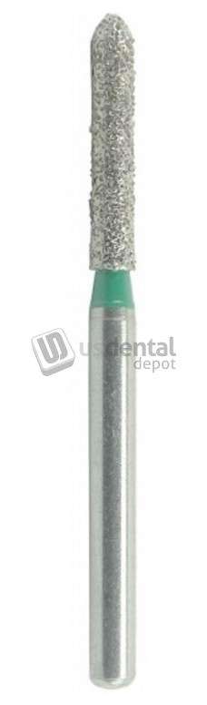 FG Diamond - 10pk burs SR-12C - 881-016C FG - Long Cylinder Round End Extra Large Coarse Grit - GREEN - ( #KS2 )  #SR12C GREEN